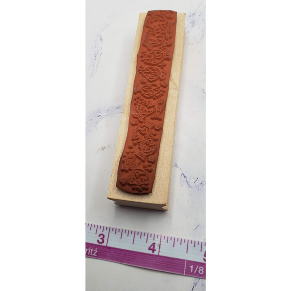 Fishy Friends School of Fish Wood Mounted Rubber Border Stamp - Picture 7 of 7